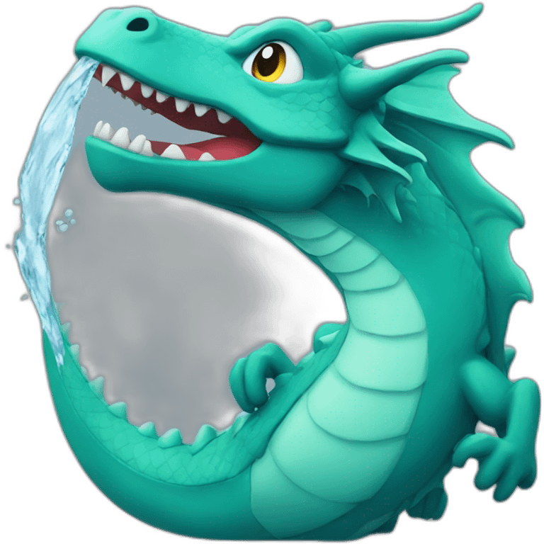 dragon with water in mouth emoji