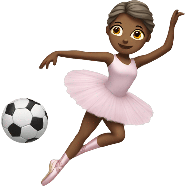 ballerina playing soccer emoji