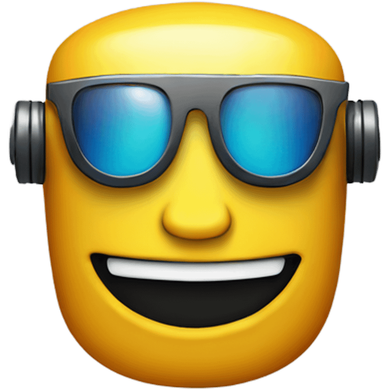 Smiling Robot Face with Sunglasses emoji