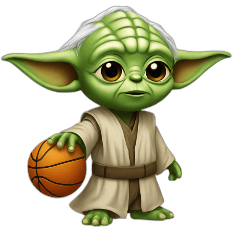 Yoda play basketball emoji