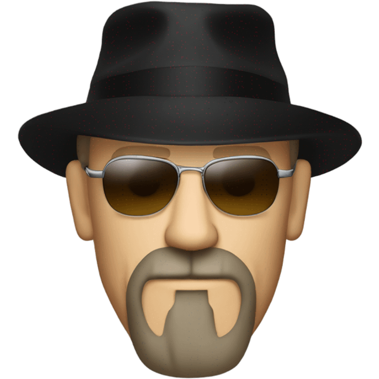 Heisenberg silhouette hat wayfarers goatee  emoji