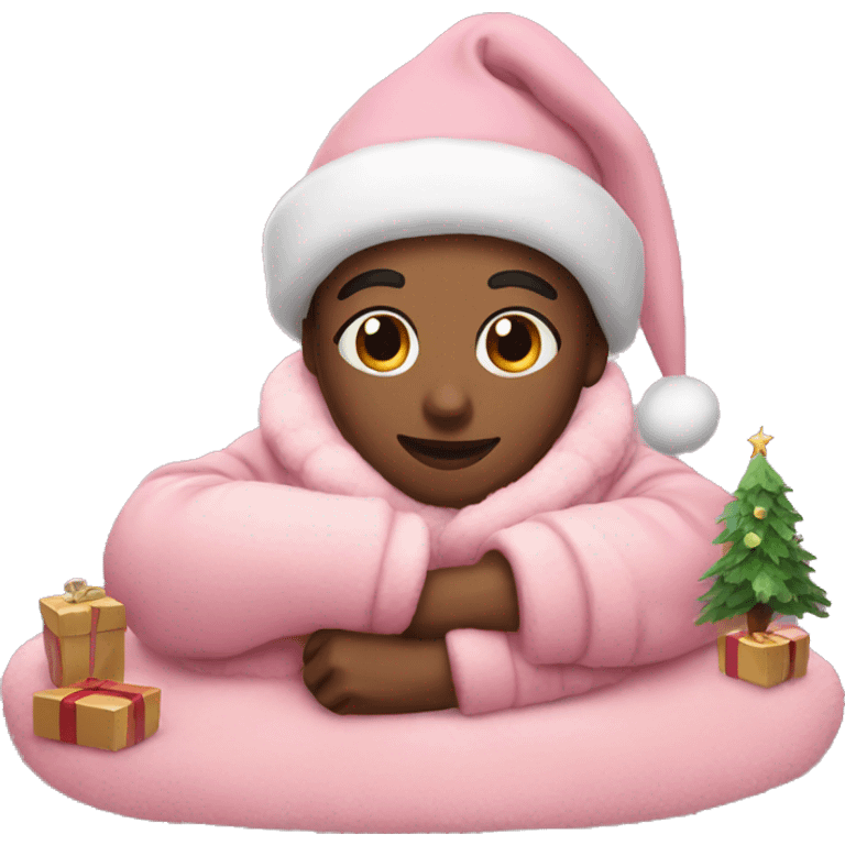 cozy pink christmas emoji