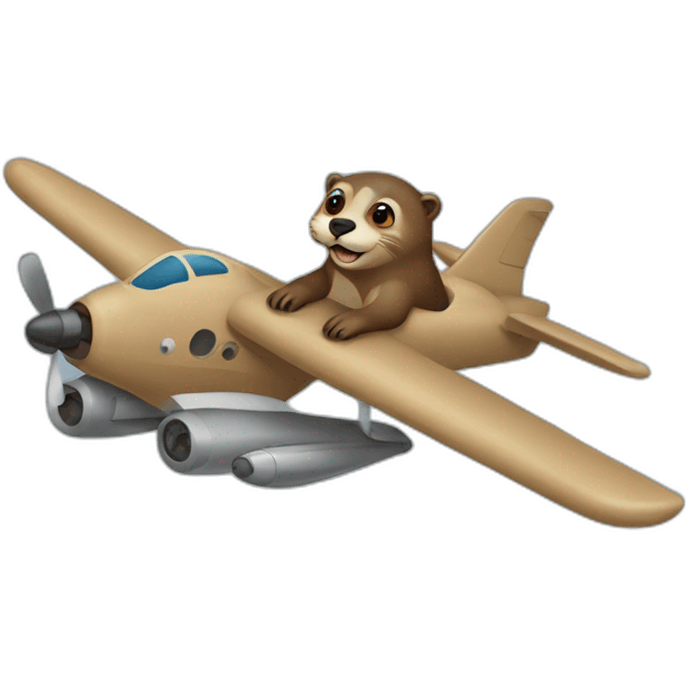 Loutre sur un avion emoji