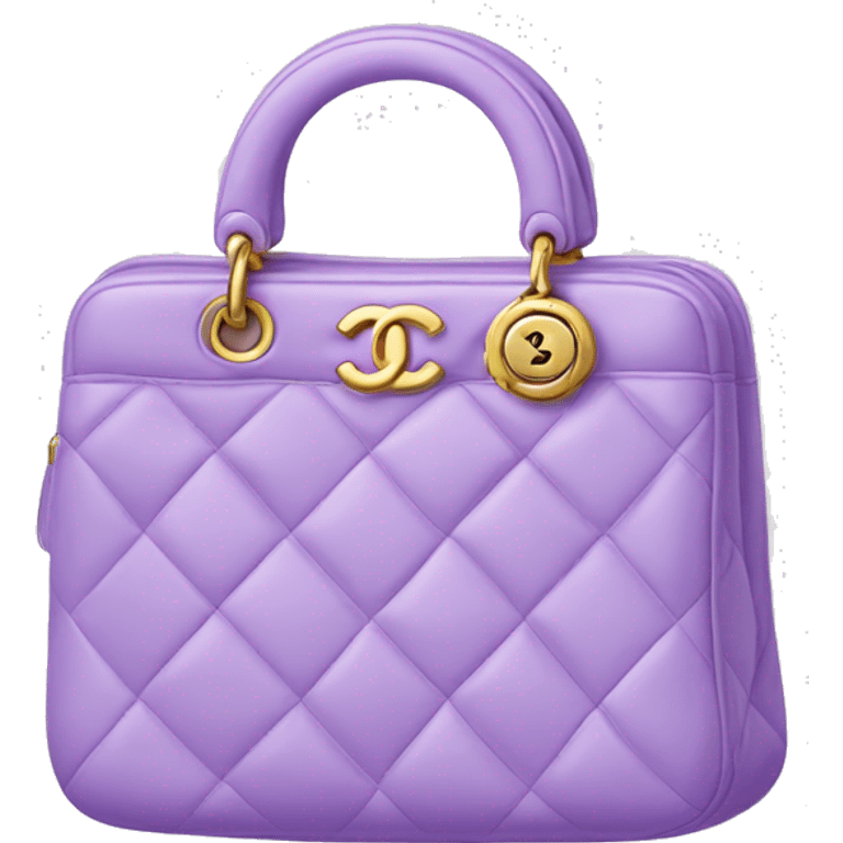 Lilac chanel handbag emoji