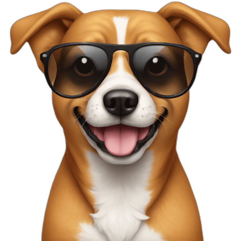 Dog with sunglasses  emoji