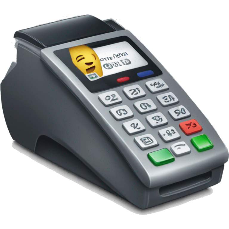 Debit card swiping payment terminal emoji