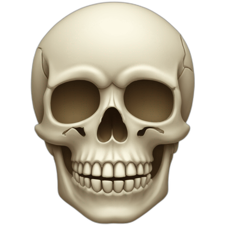 skull in a text message emoji