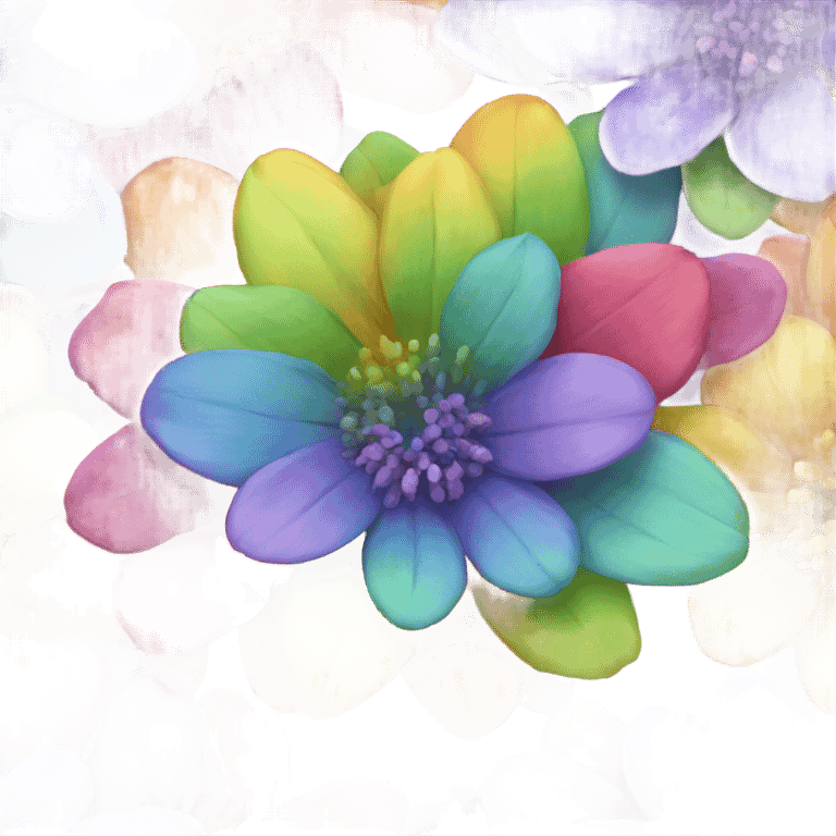 Flower rainbow emoji