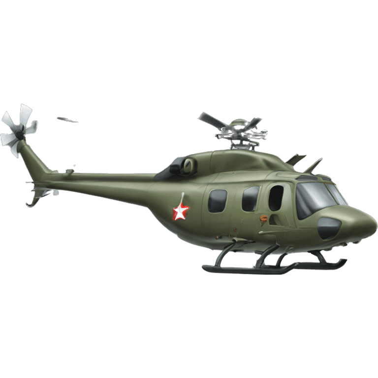 Militær helikopter  emoji