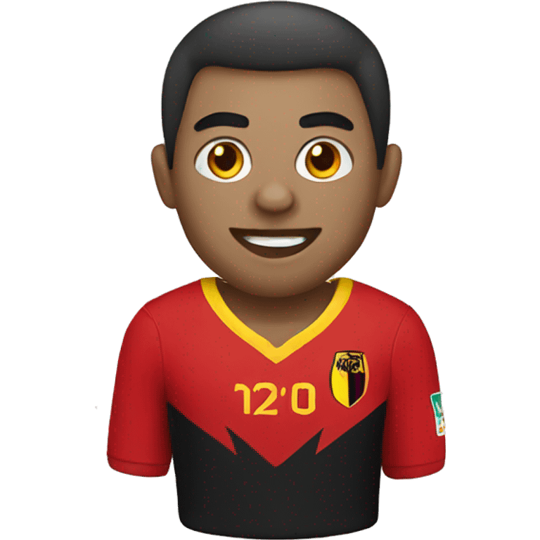 a vampire with Belgium football jersey emoji