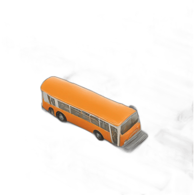 bus orange et blanc emoji