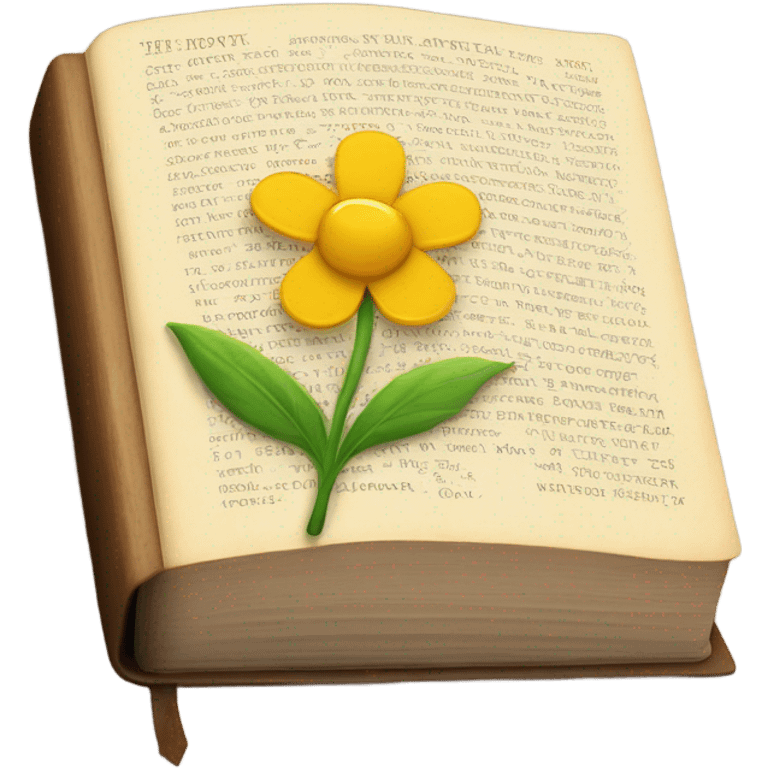 Bible with flower on it emoji