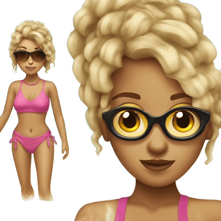 Euro beach girl  emoji