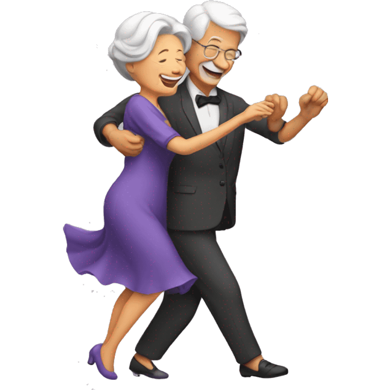 Old couple dancing emoji