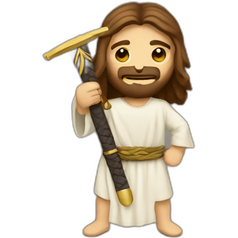 jesus and sword emoji