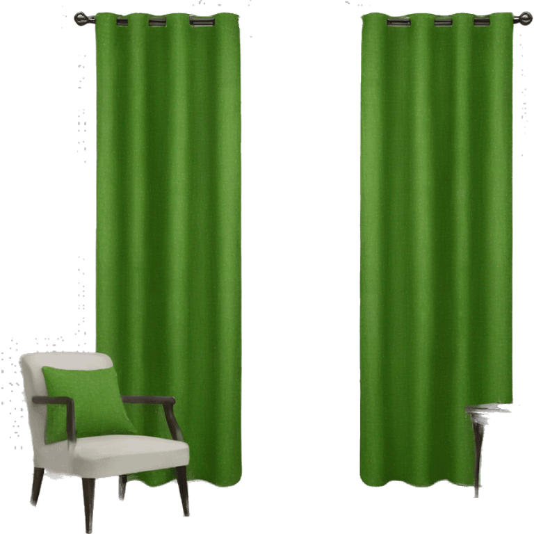 Green rome curtains emoji