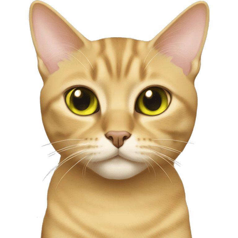 Golden with black tip British short hair cat with olive green eyes  emoji