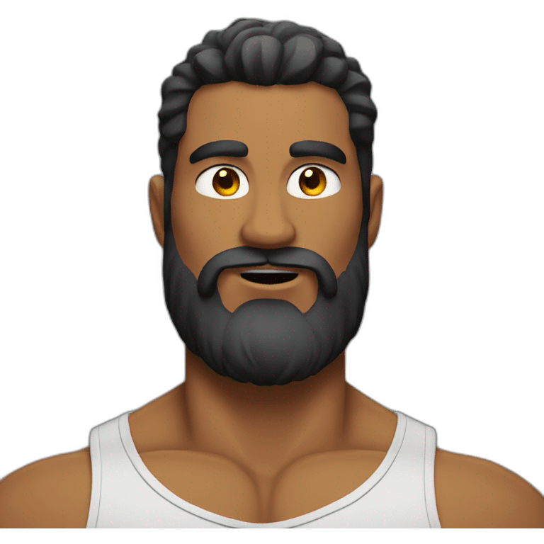 muscular beard  emoji