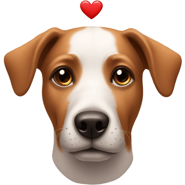 Dog with heart mark on head emoji