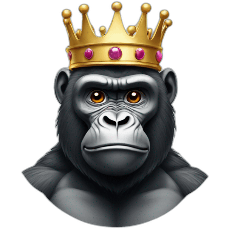 Gorilla with a crown emoji