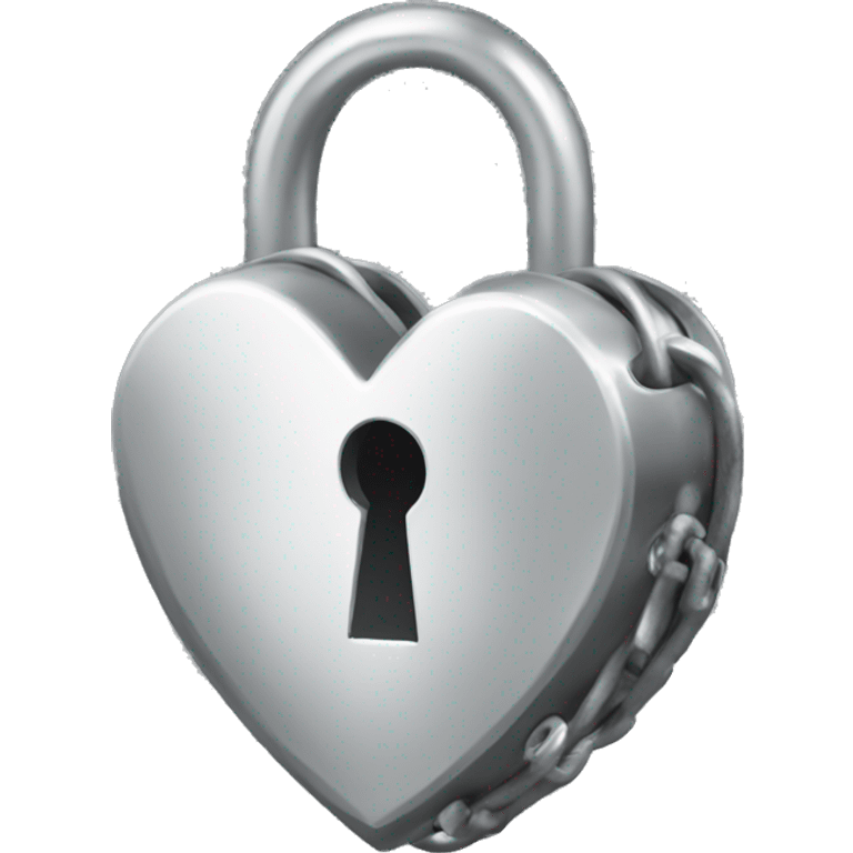 Silver Heart  lock  emoji