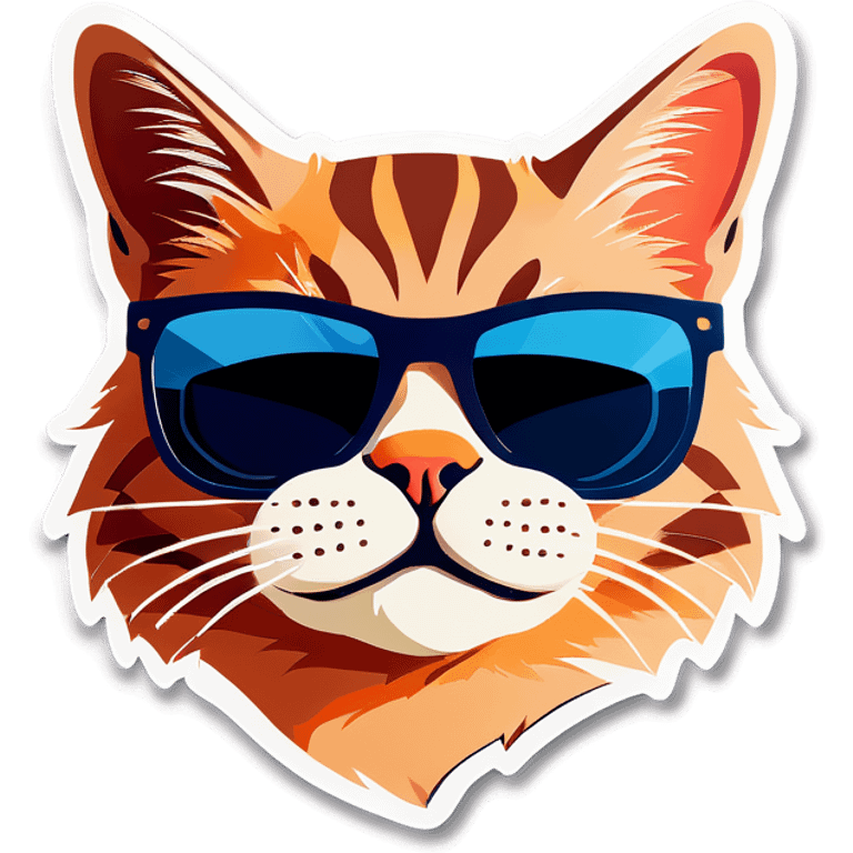 Cat with sunglasses emoji