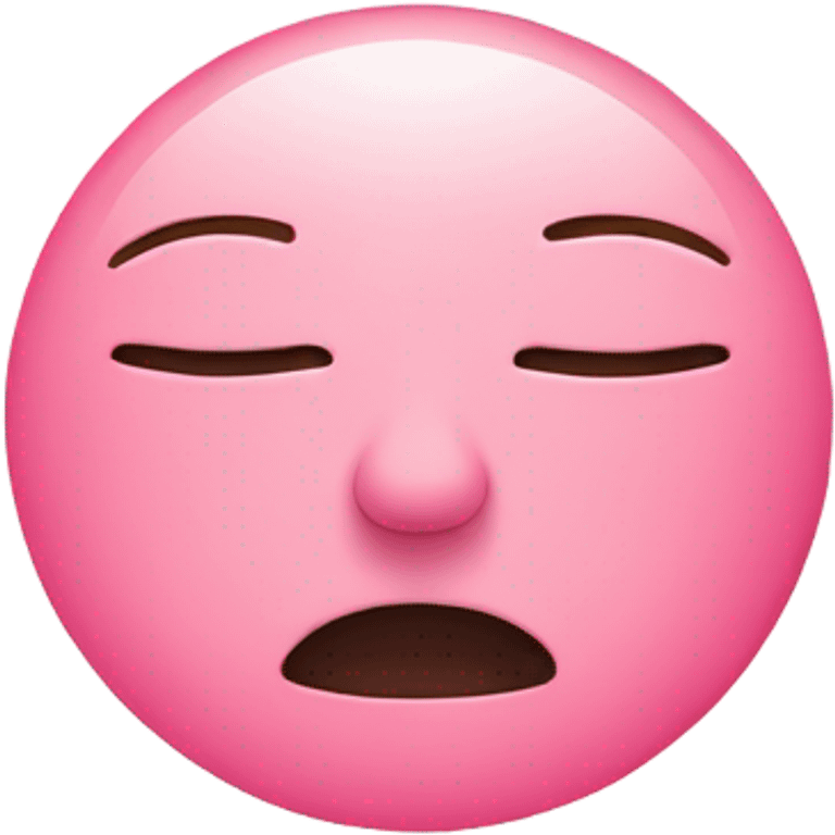 pink sun with face closed eyes human nose emoji