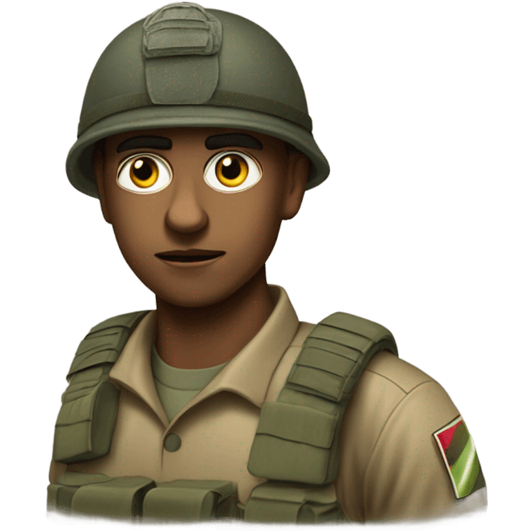 idf soldier photorealistic serious emoji