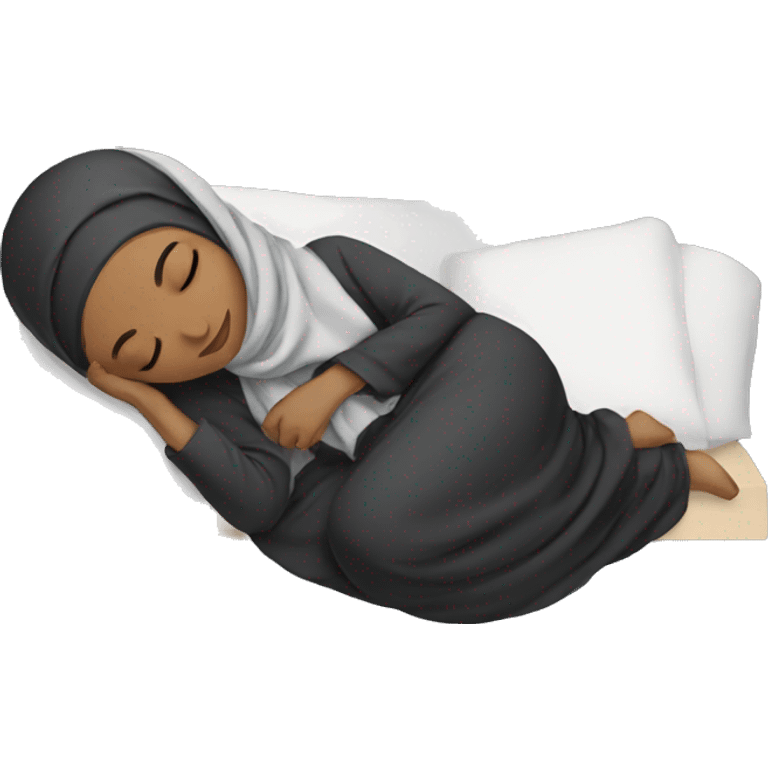 Black Cozy Hijabi sleeping emoji