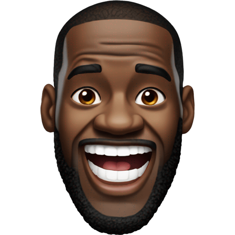 LeBron James with his mouth open emoji