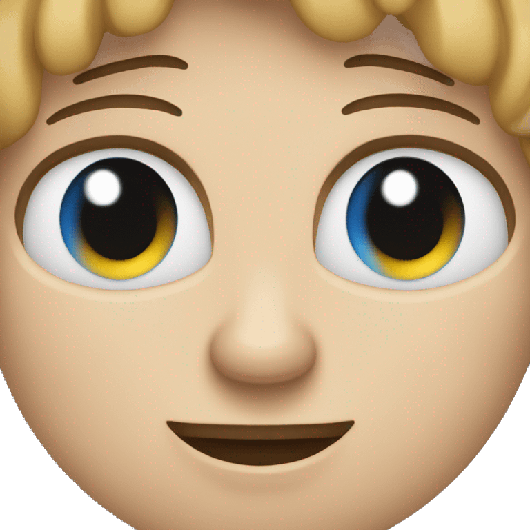 Emoji de un calvo con ojos azules emoji