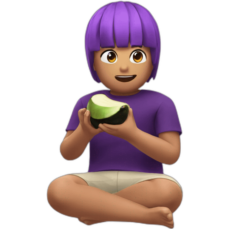 roblox character eating eggplant emoji