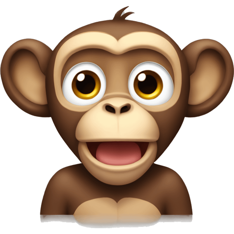 monkey with hands by his ears  emoji