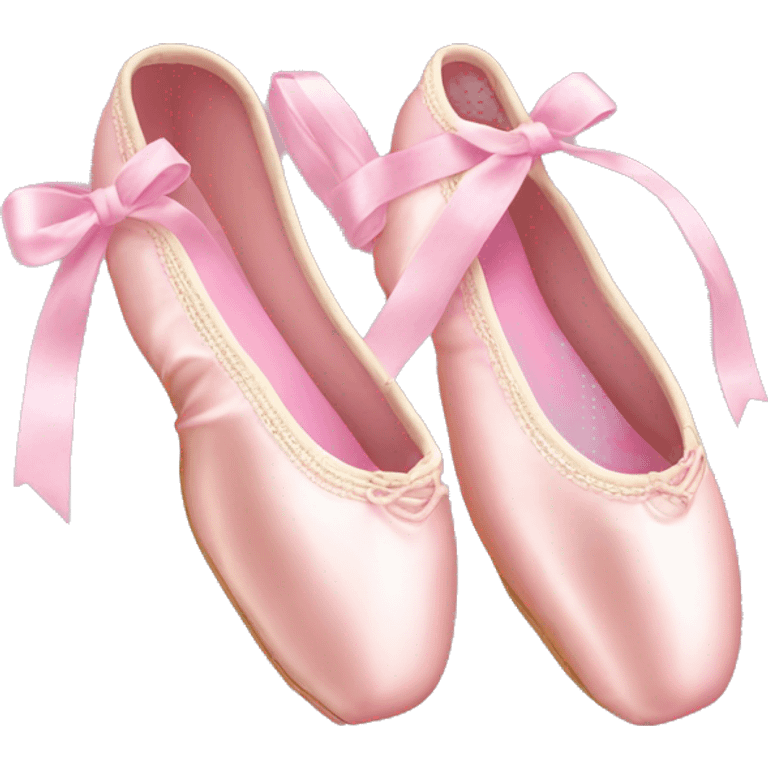 Pink ballet pointe shoes emoji