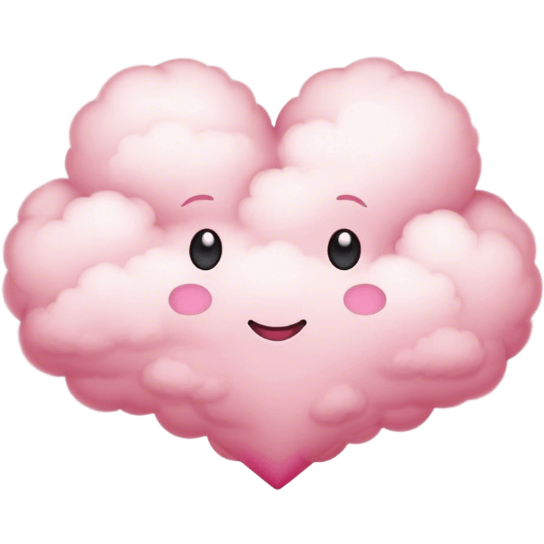 pink heart + cloud emoji