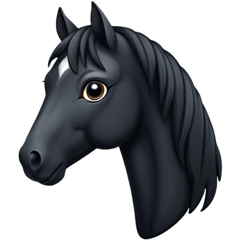 a black horse emoji