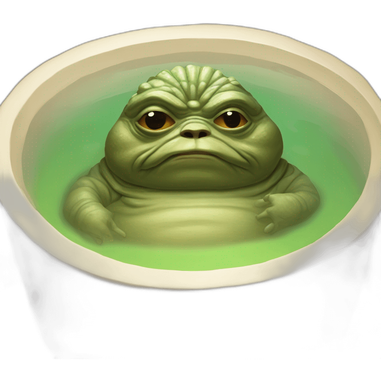 Jabba the hutt un a bath emoji