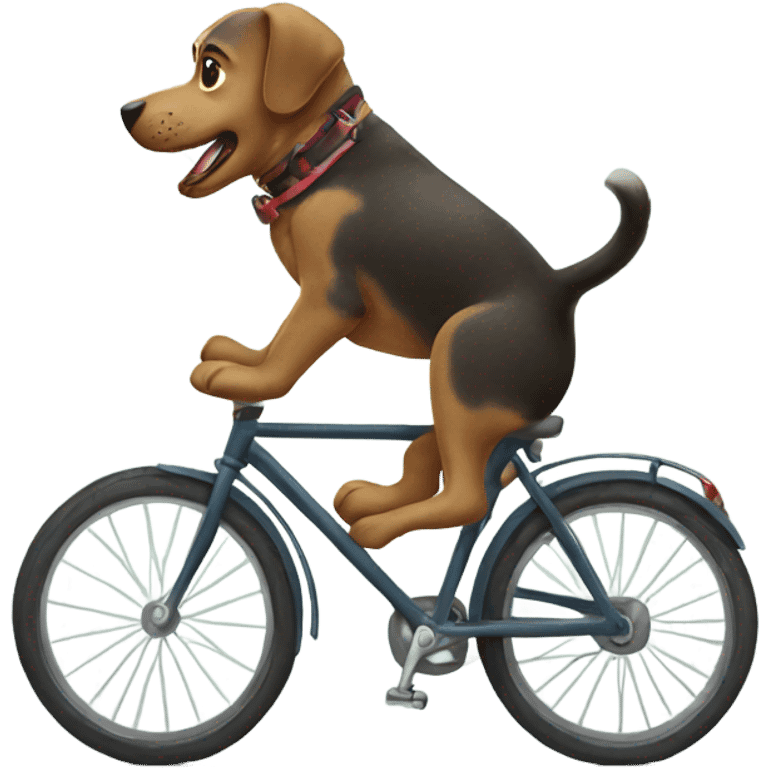 dog with bike emoji