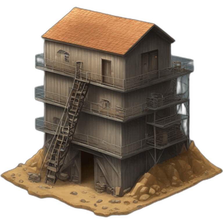 mine shaft/Mining Building house emoji