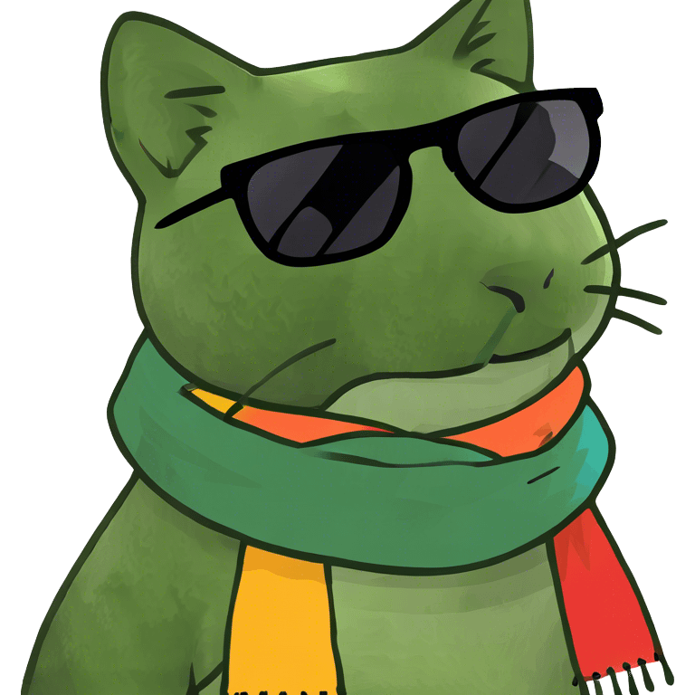 Cat with sunglasses emoji