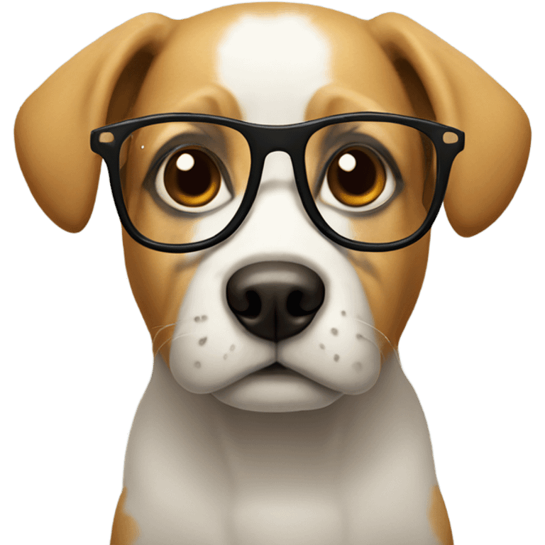 Dog with glasses emoji