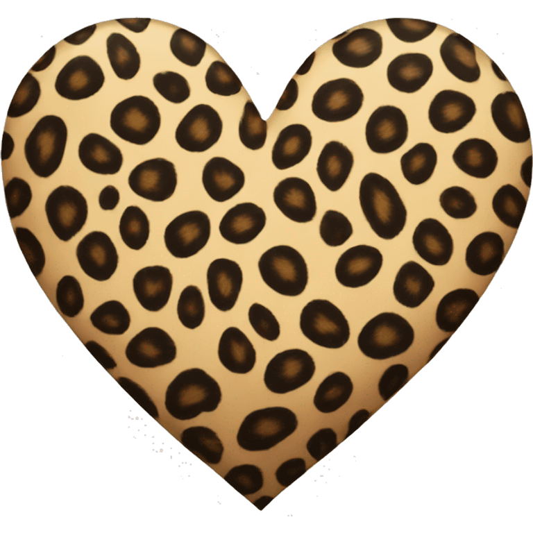 A leopard print heart  emoji