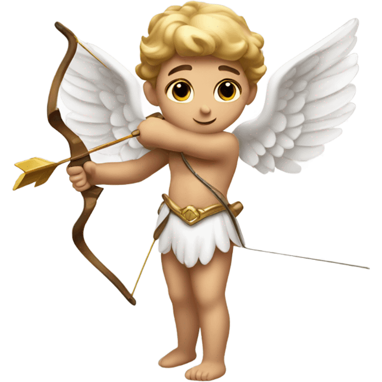 bow with arrow cupid angel archer holding a emoji