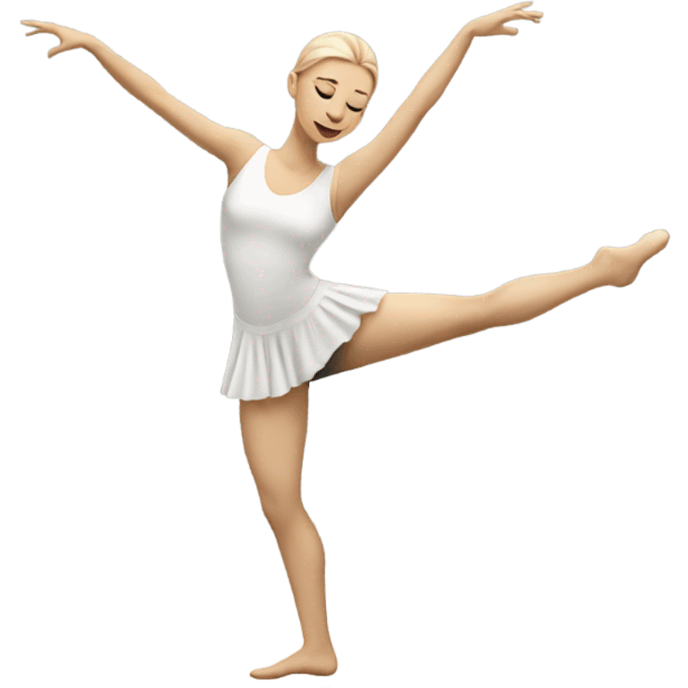 contemporary dance, white woman emoji