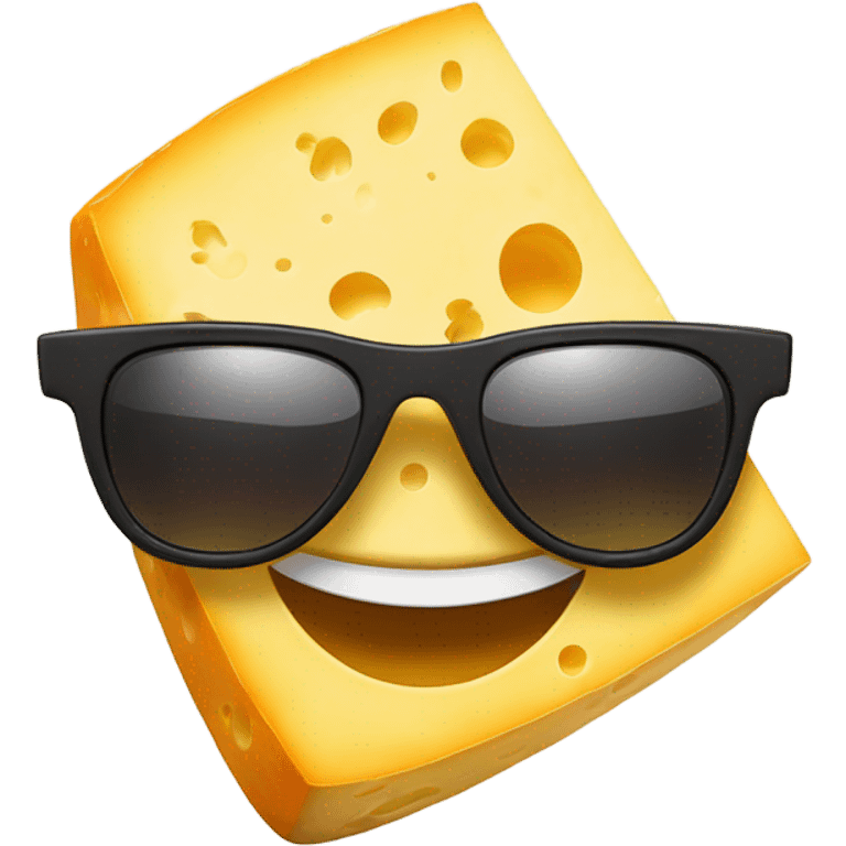 A cheese with sunglasses  emoji