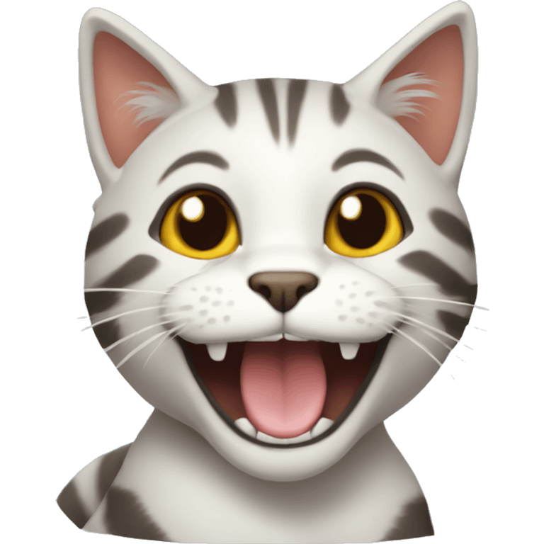 Gato atigrado sonriente emoji