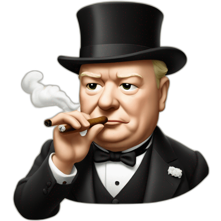 Churchill smoking a cigar emoji