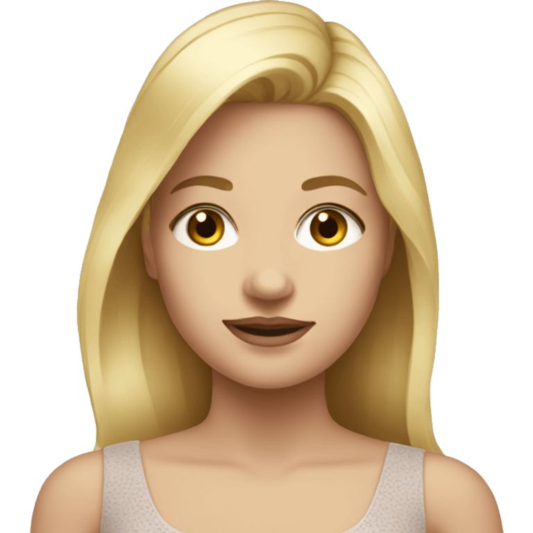 realistic blonde girl in dress emoji