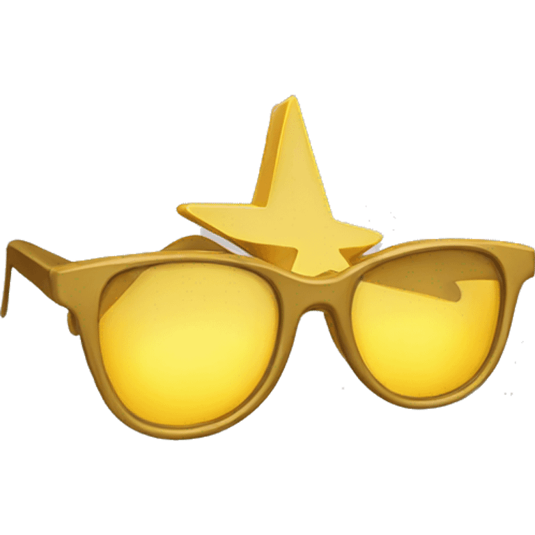 yellow glasses in the form of a star
 emoji