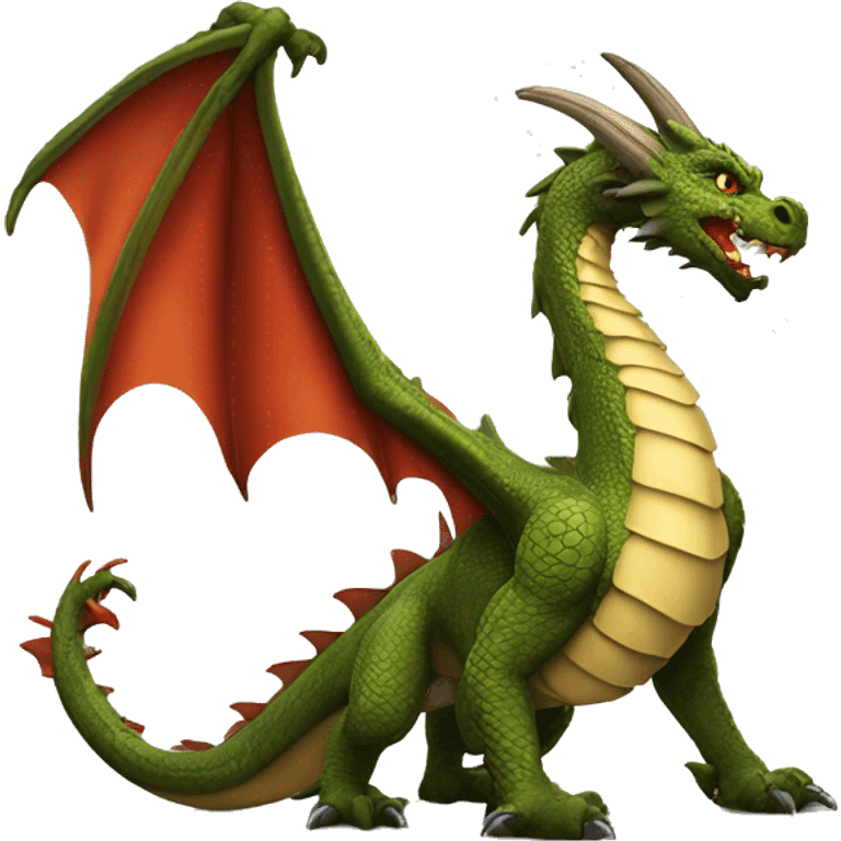 dragon de guerre qui dit "Salut !" emoji